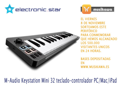 Regalamos un M-Audio Key-Controller Keystation Mini 32 (MAC/PC/iPad) por la face | Musikawa