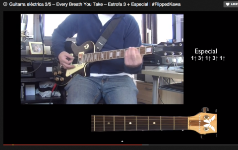 Guitarra eléctrica 3/5 – Every Breath You Take – Estrofa 3 + Especial | #FlippedKawa