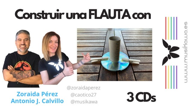 Construir una flauta con 3 cds | #FlippedKawa