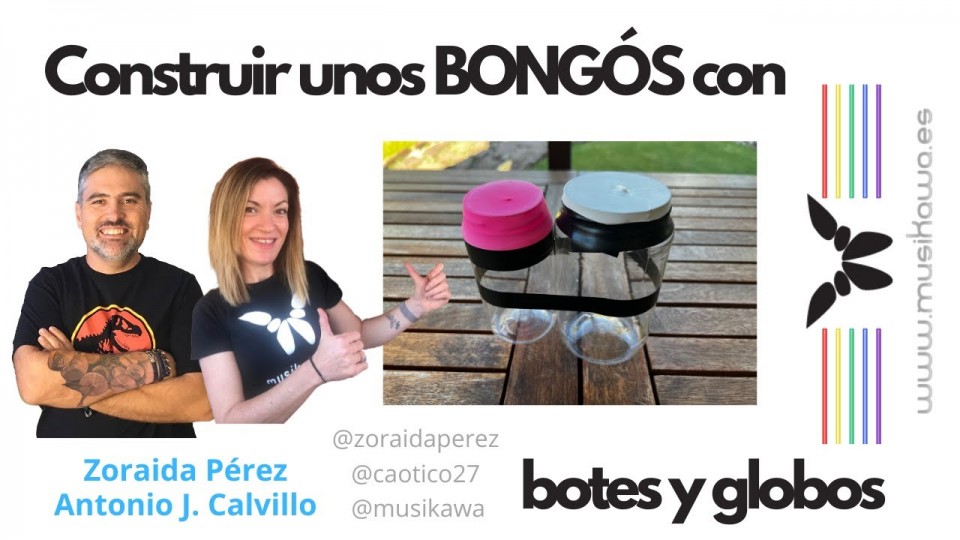 Construir unos bongós con botes y globos | #FlippedKawa