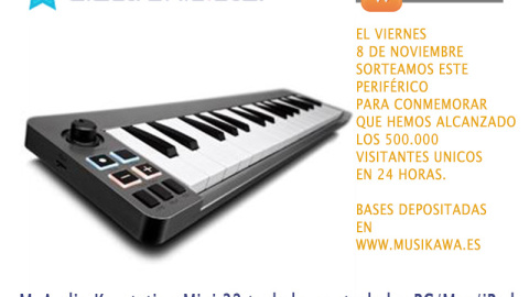 Regalamos un M-Audio Key-Controller Keystation Mini 32 (MAC/PC/iPad) por la face | Musikawa