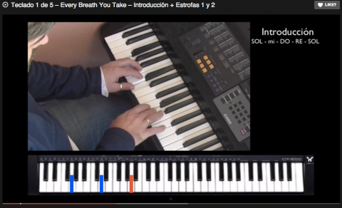 Teclado 1 de 5 – Every Breath You Take – Introducción + Estrofas 1 y 2