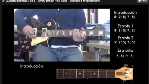 Guitarra eléctrica 2 de 5 – Every Breath You Take – Estribillo | #FlippedKawa