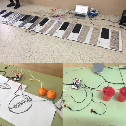 La #horadelcodigo en el @IESCColon | #Musikawa #edmusical @Scratch @MakeyMakey