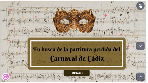 Proyecto #ABR gamificado «En busca de la partitura perdida del Carnaval de Cádiz»